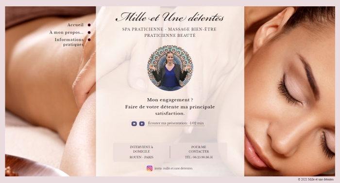 Exemple de site vitrine léger HTML CSS JavaScript