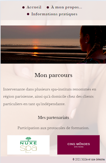 Site vitrine responsive pour indépendant